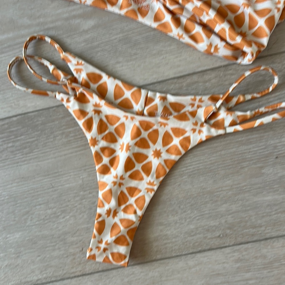 Orange Patterned Bikini Set - image 2